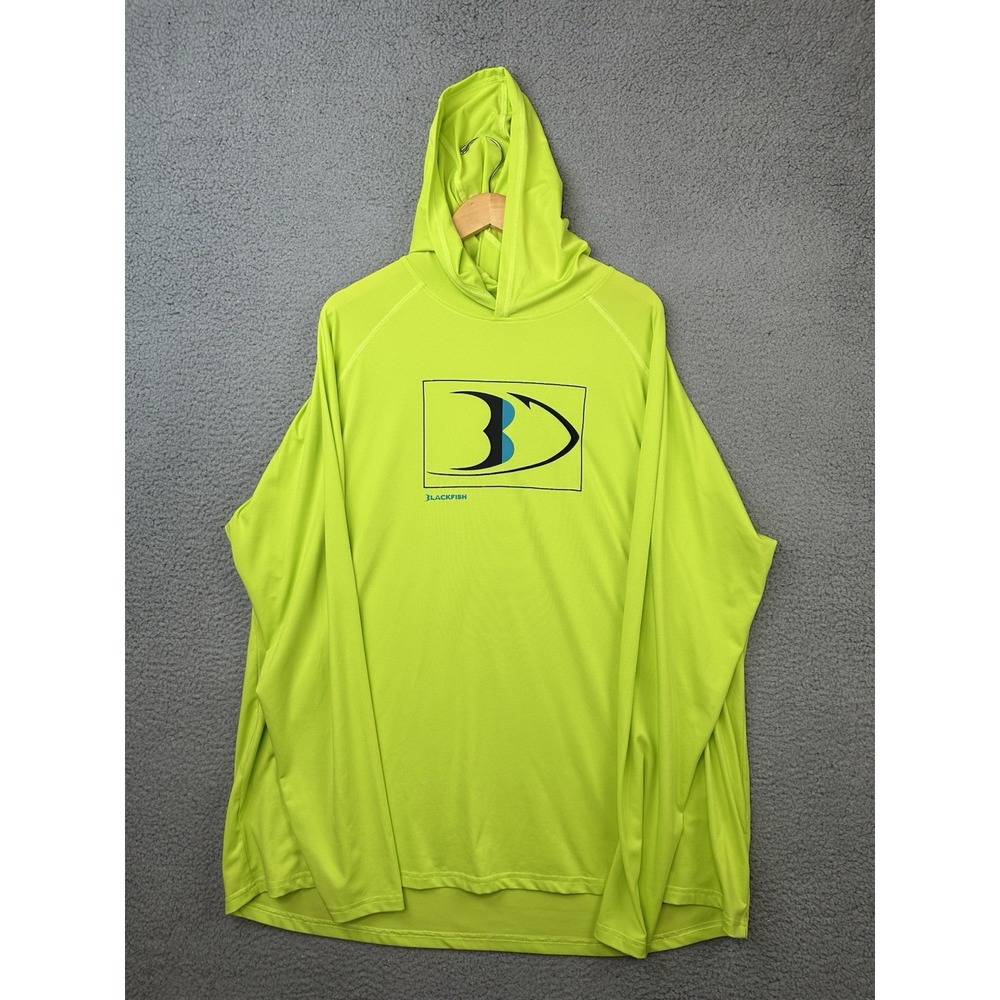 Blackfish Gear Swift UPF Sun Hoodie Mens 3XL Acid Lime Fishing Performance Shirt